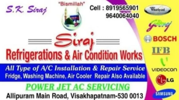 SIRAJ REFRIGERATION & AIR CONDITION WORKS